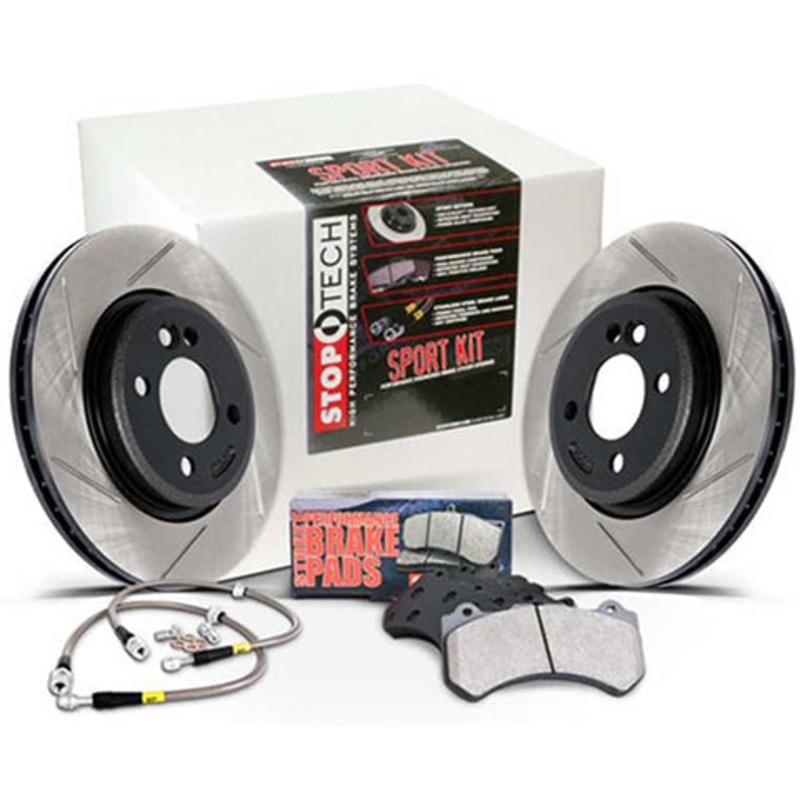 Stoptech Four Wheel Slotted Sport Brake Kit | 2006-2009 Honda Civic Si Coupe and 2007-2009 Honda Civic Si Sedan  (977.40008)