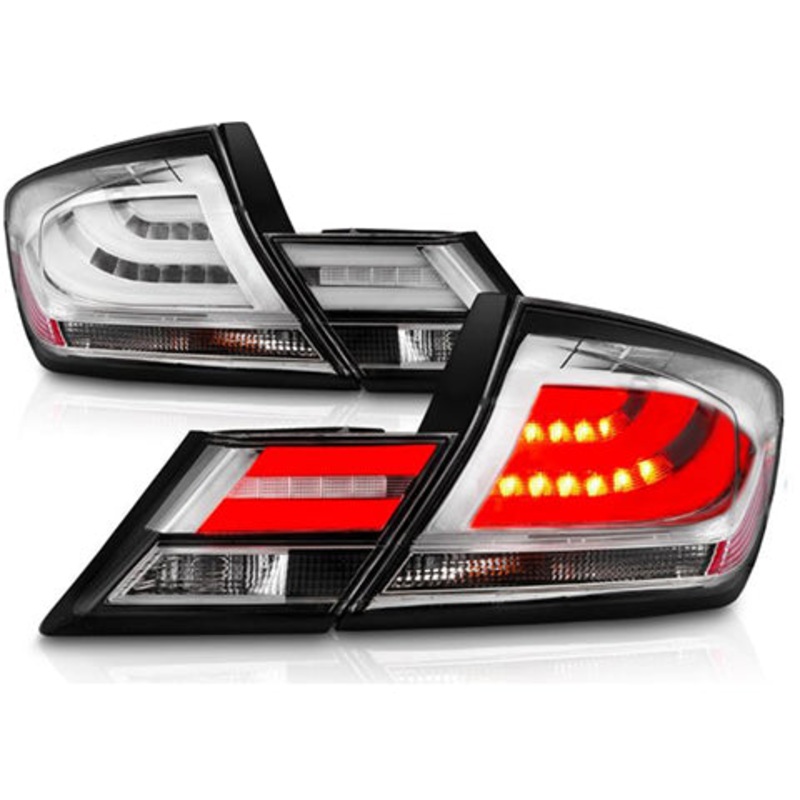 Anzo LED Tail Lights - Chrome | 2013-2015 Honda Civic (321325)