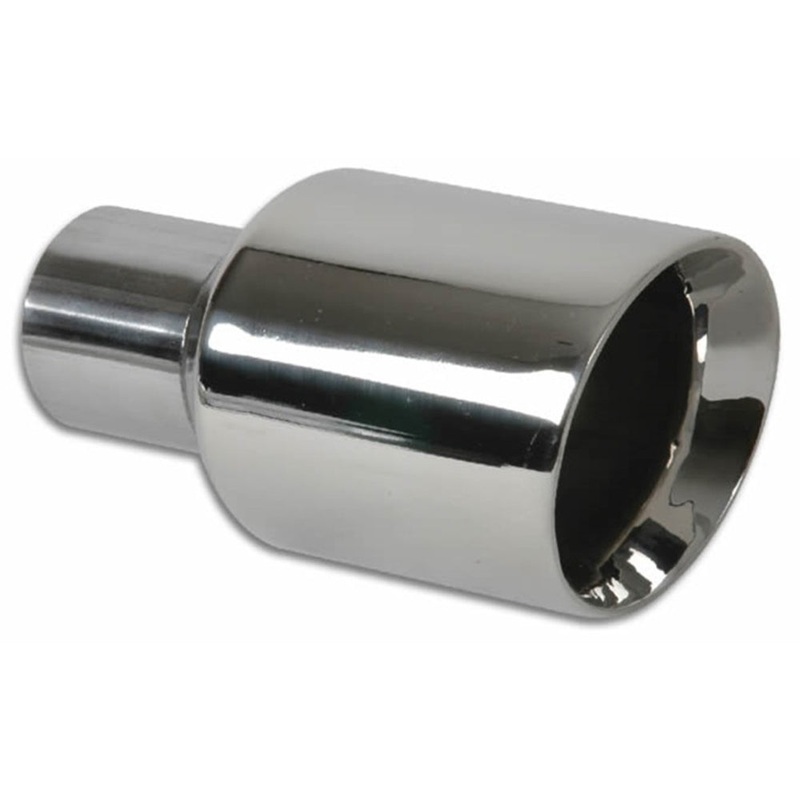 Vibrant 3.5in Round SS Exhaust Tip - Double Wall Angle Cut Beveled Outlet (1226)